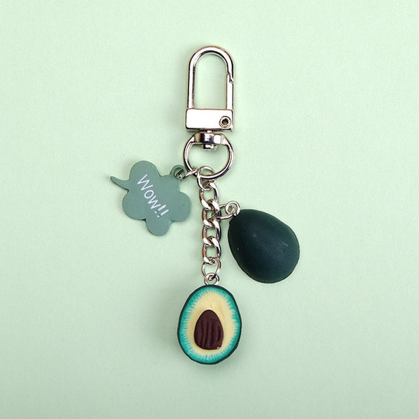 2018 New Simulation Fruit Avocado Heart-shaped Keychain Fashion Jewelry Gift For Women